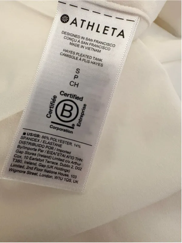 Athleta Hayes Pleated Tank Top Women’s Size S NWT Bright White - Image 10