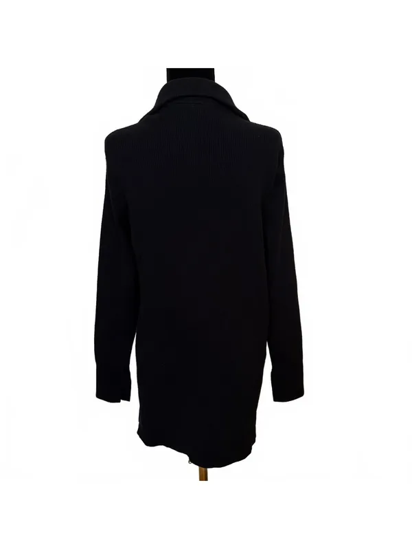 Free People Sarah Knit Cardigan Sweater Ribbed Longline Black Women's Size XS - Image 4
