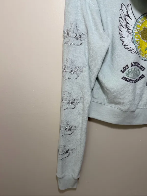 Boys Lie Cropped Terrycloth Sweatshirt M/L - Image 3