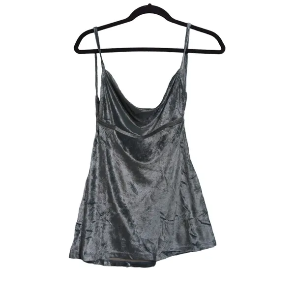 Free People All Night Velvet Tunic Tank Evergreen XS New - Image 2