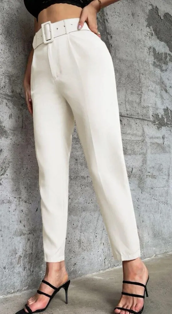 High Waisted Belted Pants - Image 4