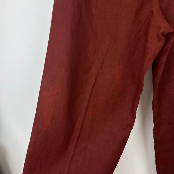 Madewell Slouchy Straight Pants in 100% Linen Henna Brown Relaxed US 10 NWT - Image 15