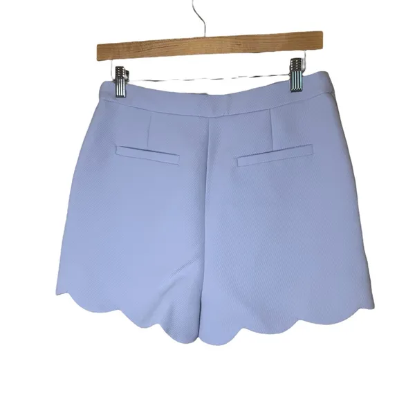 English Factory Striped Scallop Hem Shorts Lilac Medium Feminine Coquette Pastel - Image 2