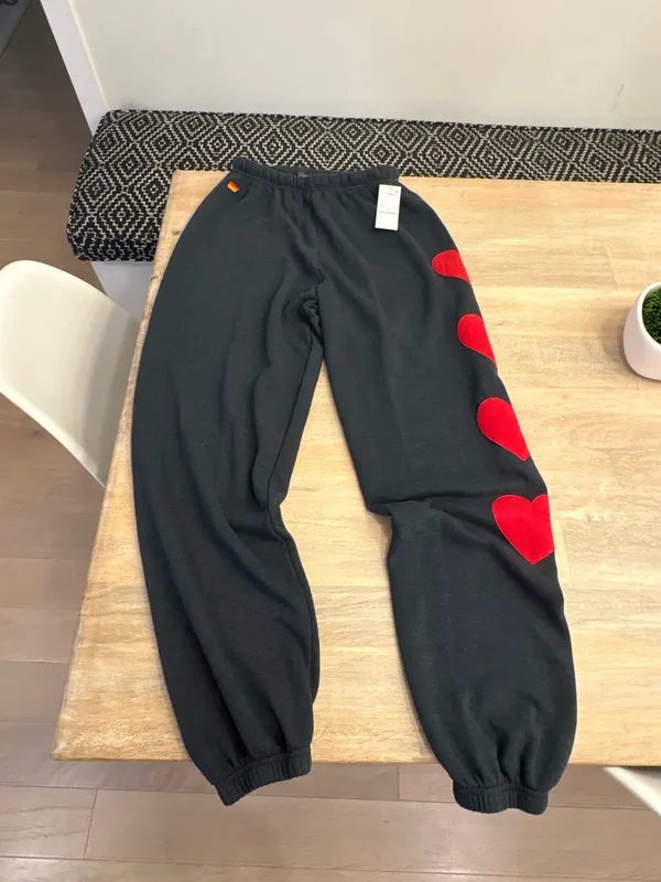 Aviator Nation Heart Stitch Sweatpants NWT - Image 3