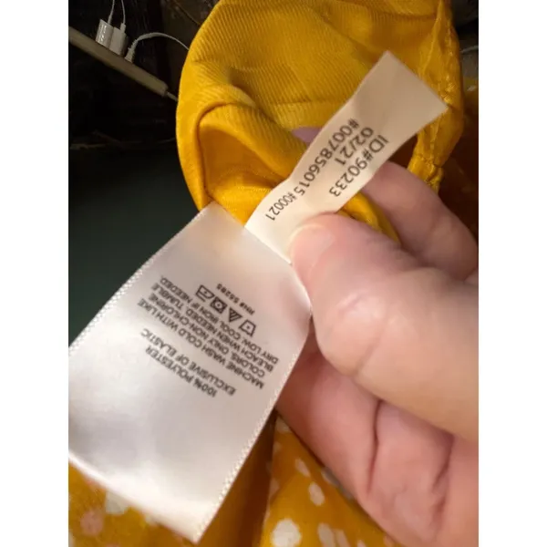 Express Maxi‎ Dress XS Yellow NWT Flutter Sleeve Smocked Waist Slit - Image 7
