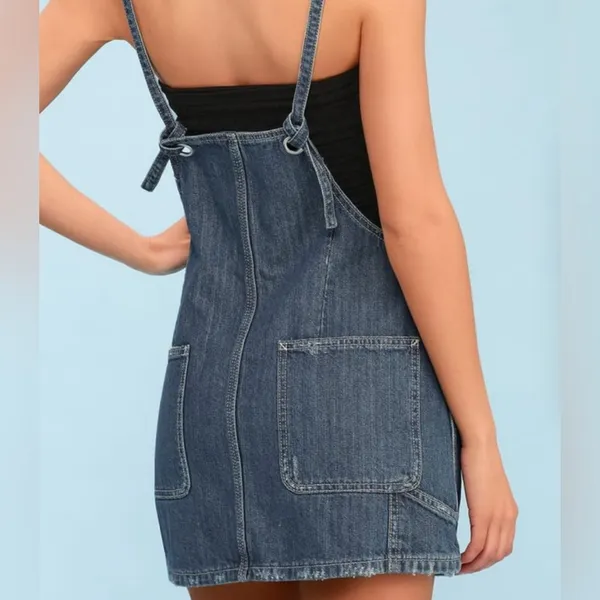 We The Free Sunset Love Denim Jumper Skirt Overalls XS - Image 2