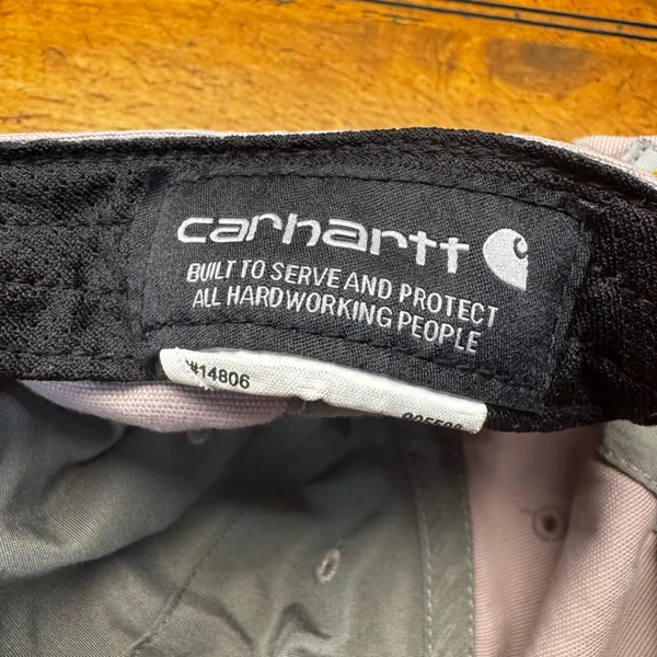 Carhartt Womens‎ Canvas Script Logo Baseball Cap Hat Mauve Pink Adjustable - Image 4
