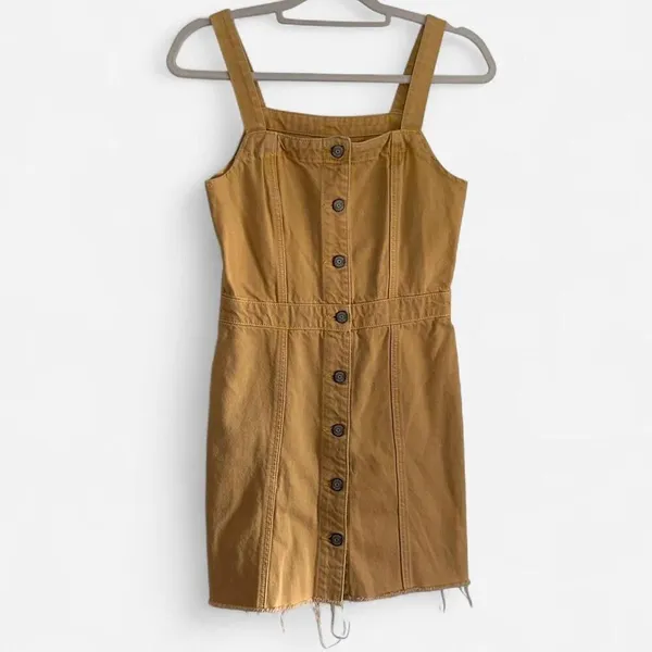 Boyish “The Kennedy” Denim Mini Dress in Honey Pot – Retro Western It-Girl XS - Image 3