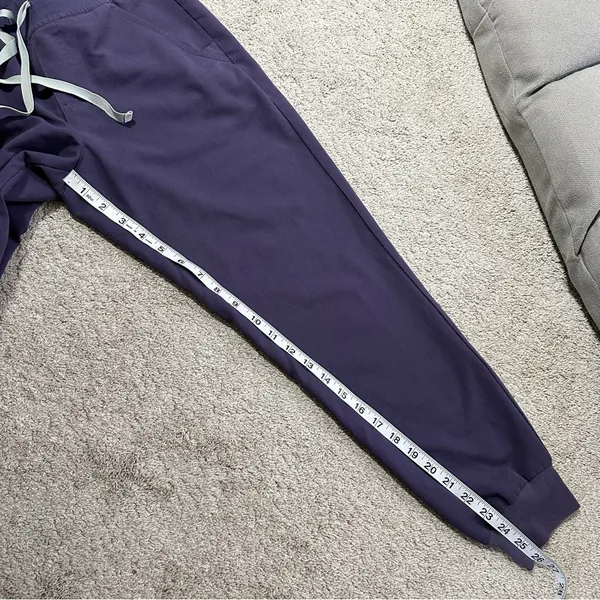 Figs Women’s Zamora Jogger Scrub Pants Pull On Mid Rise in Dark Purple Size S - Image 15