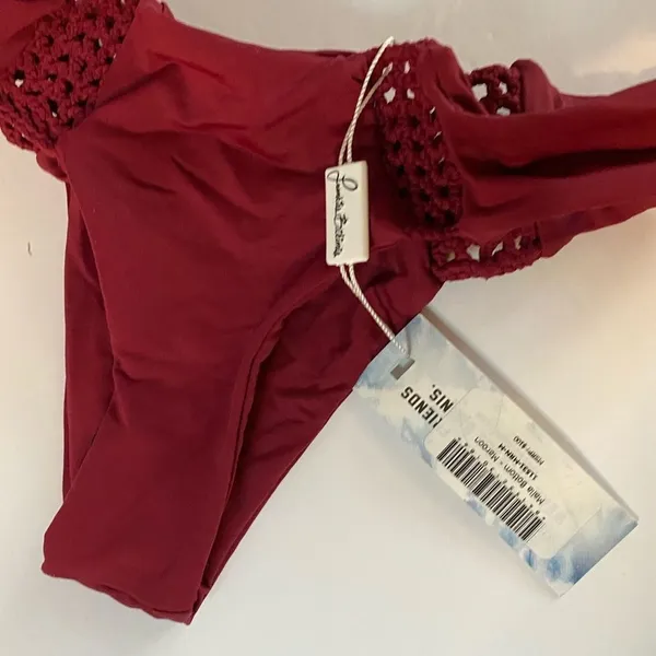 Frankie's Bikinis Malia Bikini Bottom‎ in Maroon NWT - Image 4