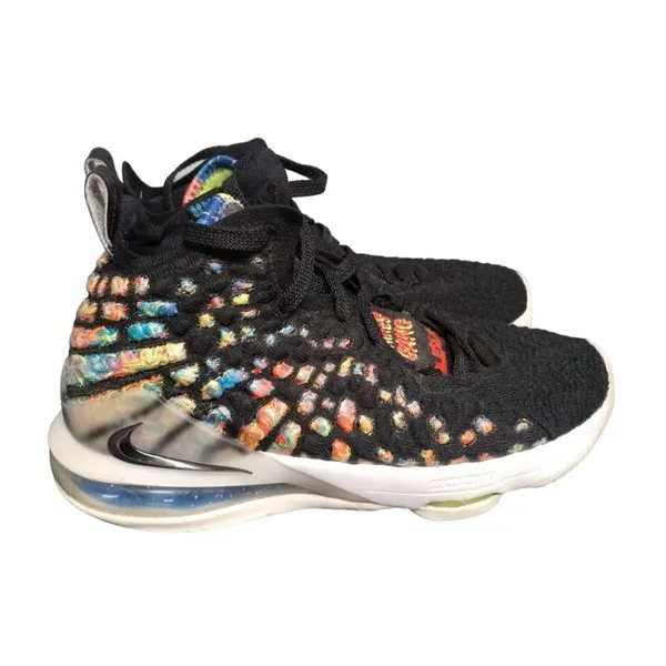 Lebron James Nike Women's Black/Multicolor Sneakers Size 6.5Y SKU 1895 - Image 3