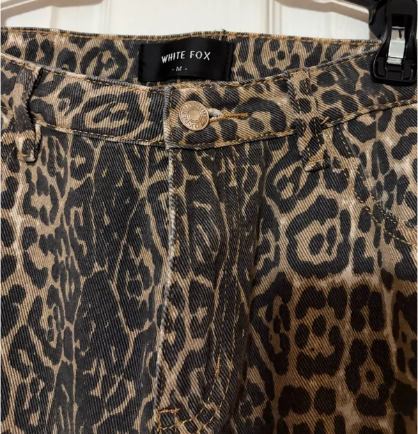 White Fox leopard jeans - Image 5