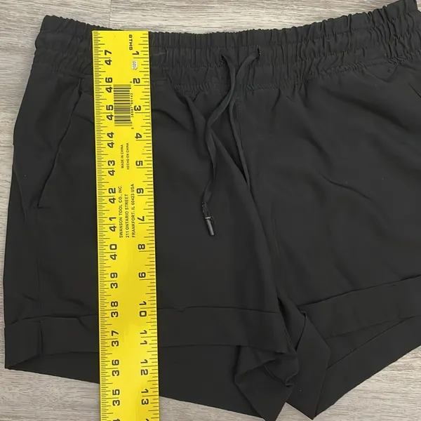 90 Degree By Reflex Black Elastic Drawstring Waist Pull On Shorts Size Small - Image 10