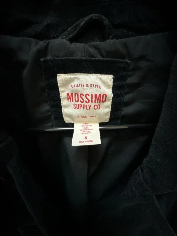 Mossimo Supply Co. Women's Black Corduroy Pea Coat Jacket Size S - Image 2