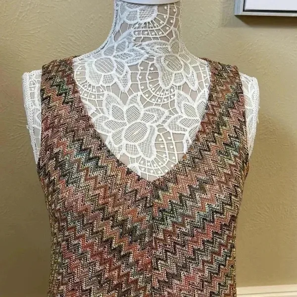 Anthropologie Maeve Westwater Chevron Pattern High Low Knit Flapper D…​ - Image 2
