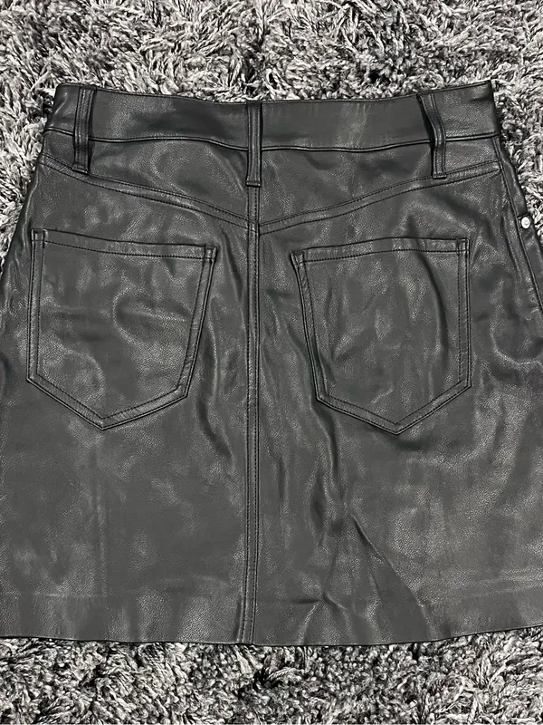 🌸Express Black Faux Leather Mini Skirt Size 2🌸 - Image 3