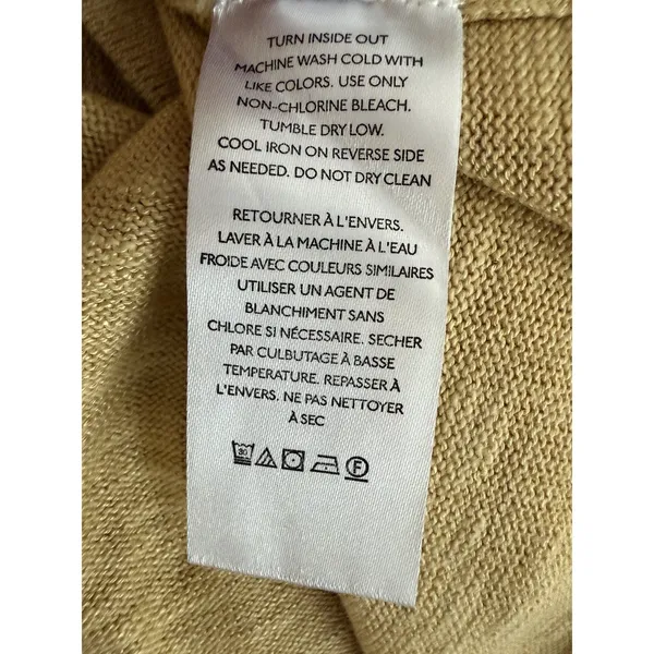 Free People FP Beach Marina Del Sol Sweater Top Golden Yellow Women's Size Large - Image 10