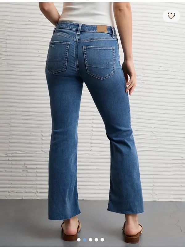American Eagle Super High rise Waisted flare Bootcut Jean size 8 Regular full length NWT - Image 2
