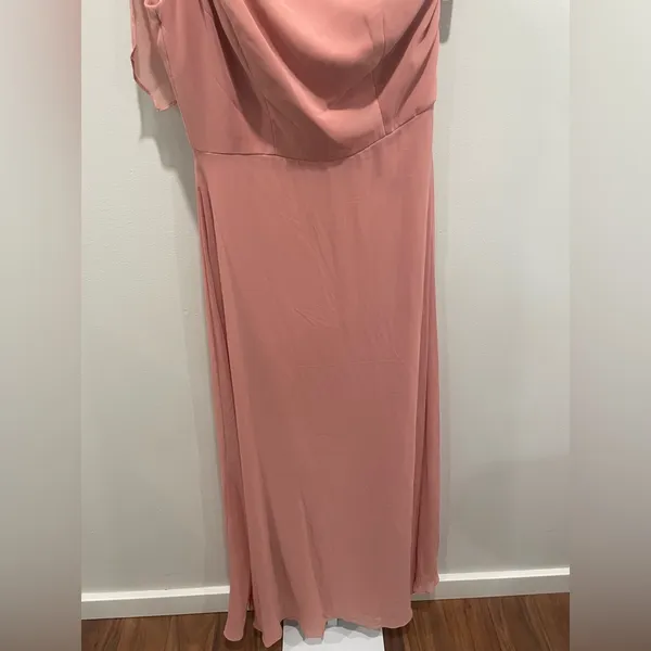 After Six Draped One-Shoulder Maxi Dress With Scarf Bow‎ Size 2 - Image 6