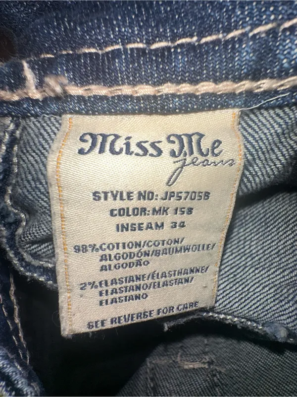 Miss Me Western Rodeo Cowgirl Denim Rhinestone Bootcut Jeans! - Image 4