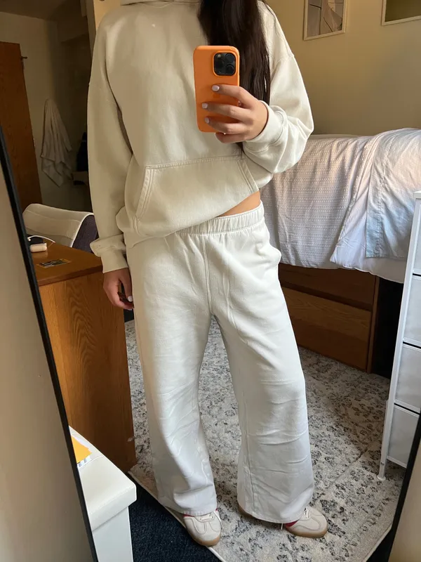 Cream Hollister sweat set  - Image 2