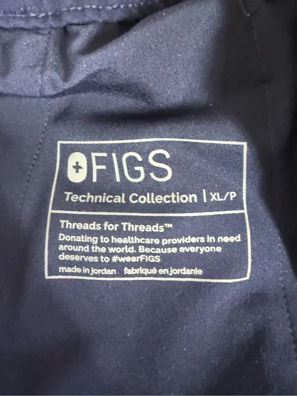 FIGS Uman Jogger Scrub Pants Women’s XL Petite Navy Technical Collection - Image 8
