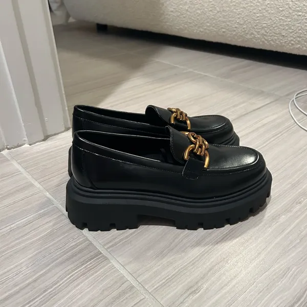 Black Platform Loafers H&M - Image 3