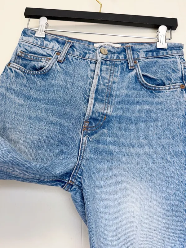 REFORMATION Cynthia High Rise Straight Jean Colorado Wash - Image 8