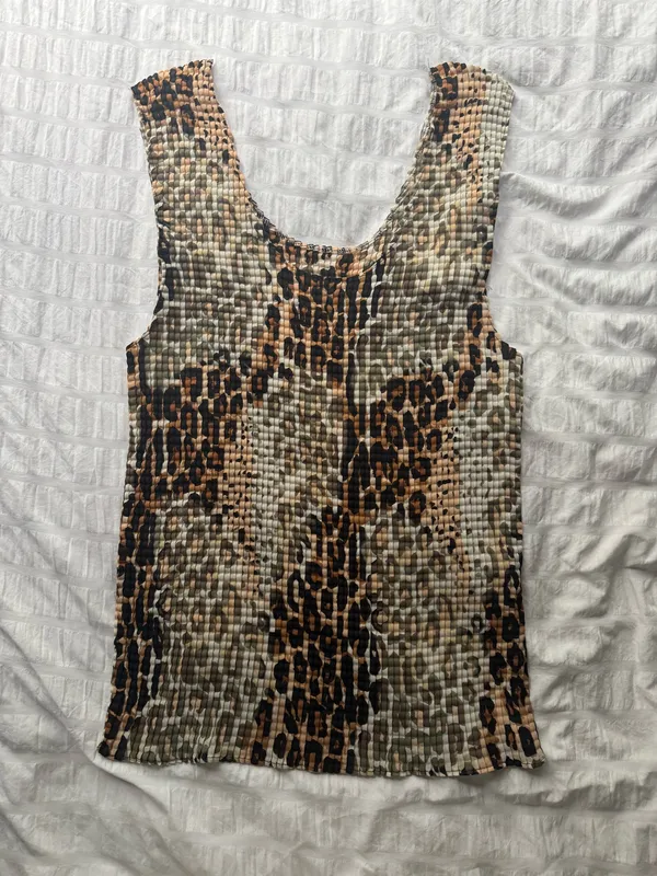 Vintage Nicola Leopard Print Tank Top - Image 2