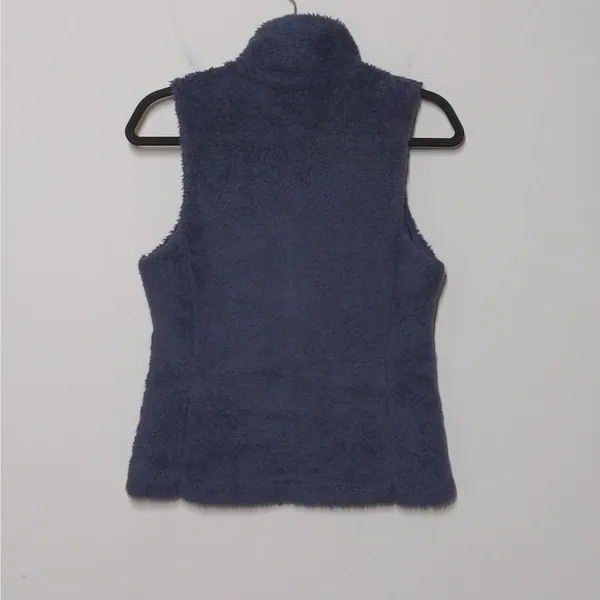 Patagonia Womens Los Gatos Fleece Vest Blue Full Zip Pockets Mock Neck S - Image 5