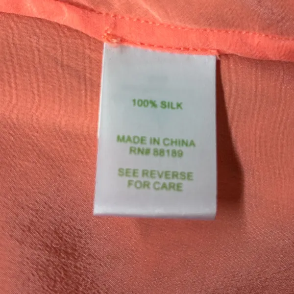 Lily Pulitzer Coral Sleeveless Bow Tie Blouse 100% silk - Image 10