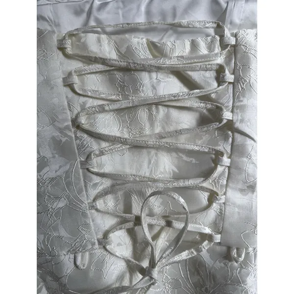NWD BabyBoo Elenora Mini Dress Ivory Big Bow Size Medium - Image 6