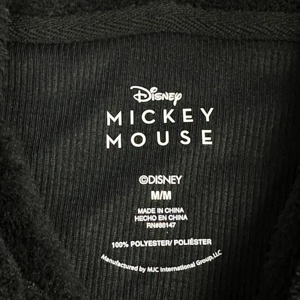 Disneys Mickey Mouse Fuzzy Sherpa Pullover Hoodie W/ Mickey Ears Size Medium - Image 5