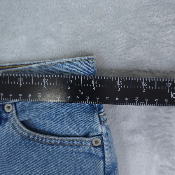 Polo Jeans Co‎ Ralph Lauren Denim Mini Skirt Womens 4 Blue Side Slit Y2K 90s - Image 6