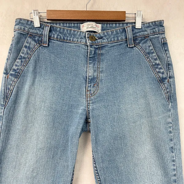 Y2K Levi Strauss Signature Womens Jeans 12 Bootcut Flap Pocket Stretch Indie - Image 3