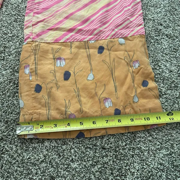 Elevenses Anthropologie pink & yellow striped wide-leg pants size M - Image 13