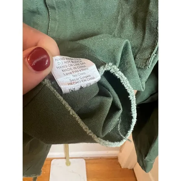 Anthropologie Twelve by ontwelfth Green Jacket with Fuzzy Collar Sz. M - Image 8