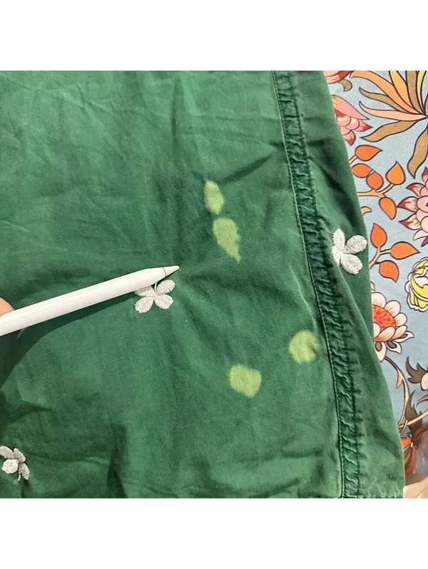 American Eagle Green Floral Embroidered Lounge Pants Size XL - Image 9