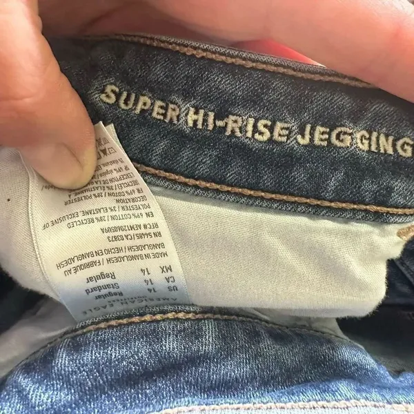 American Eagle super hi-rise high rise normcore 14 jeggings - Image 2