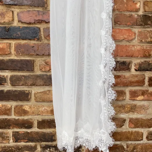 NWT Frederick's of Hollywood White Stephanie Lace Mesh Nightgown w/ Thong Small - Image 5
