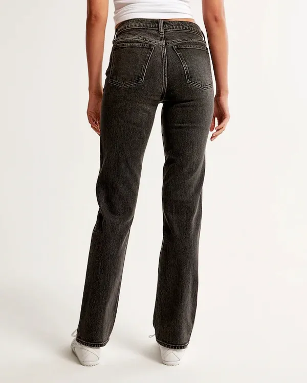 A & F Mid Rise 90s Straight Jean - 31 SHORT - Image 3