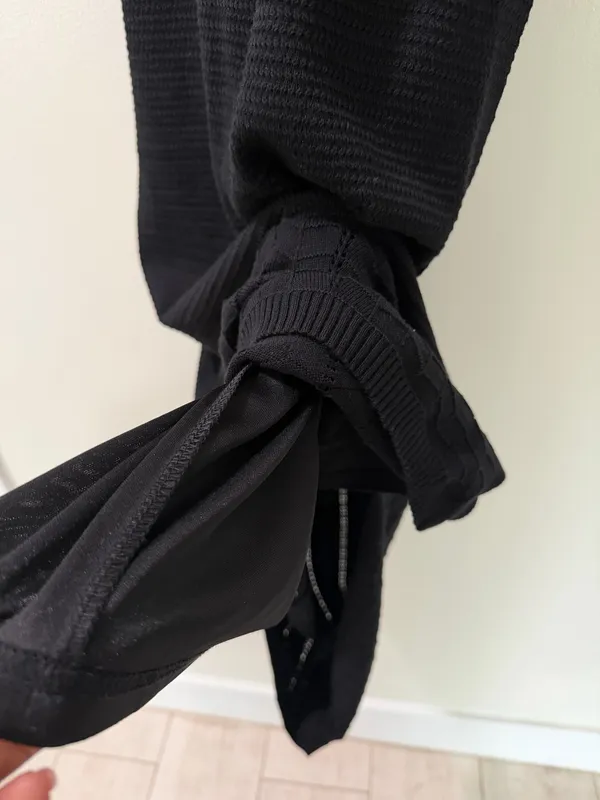 NWT Black Knit Midi Dress Size L - Image 5