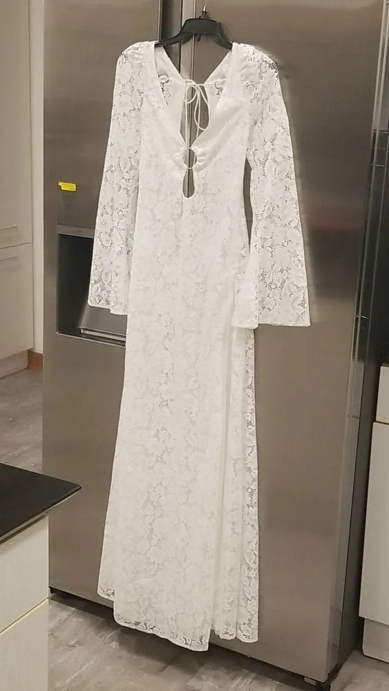 💕FOR LOVE AND LEMONS💕 Frances Lace Maxi Dress ~ White Small S NWT - Image 10