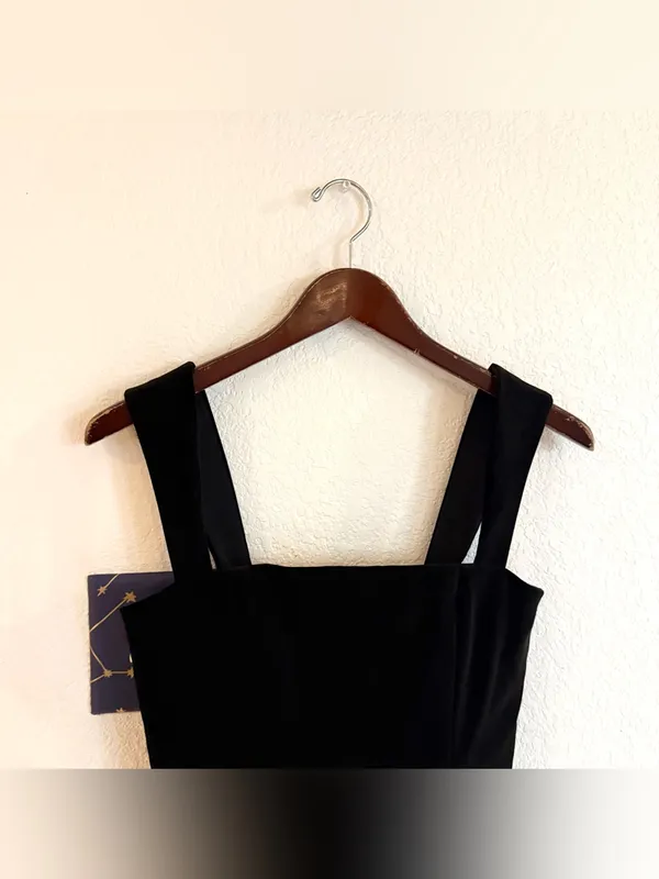 Alice + Olivia Womens Womens Dress Taylum Black Velvet Mini Sleeveless Size 4 - Image 4