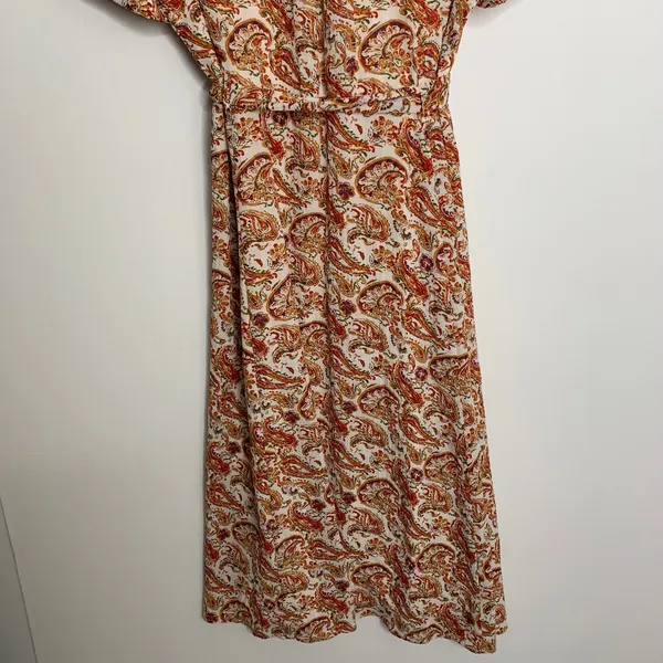 Sezane Adele Button Front Midi Dress in Paisley Riviera Womens New Size 42 - Image 11