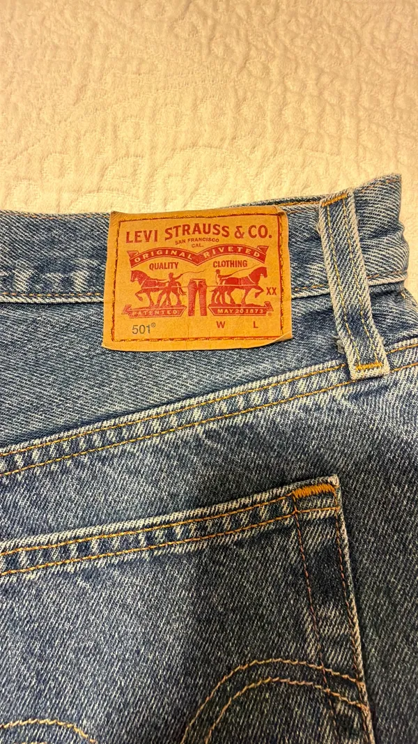 Levi's Blue Denim Jean Shorts - Image 4