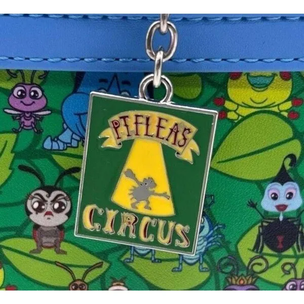 Loungefly Disney Pixar A Bug's Life Mini Backpack PT Flea Charm NWT Green - Image 6