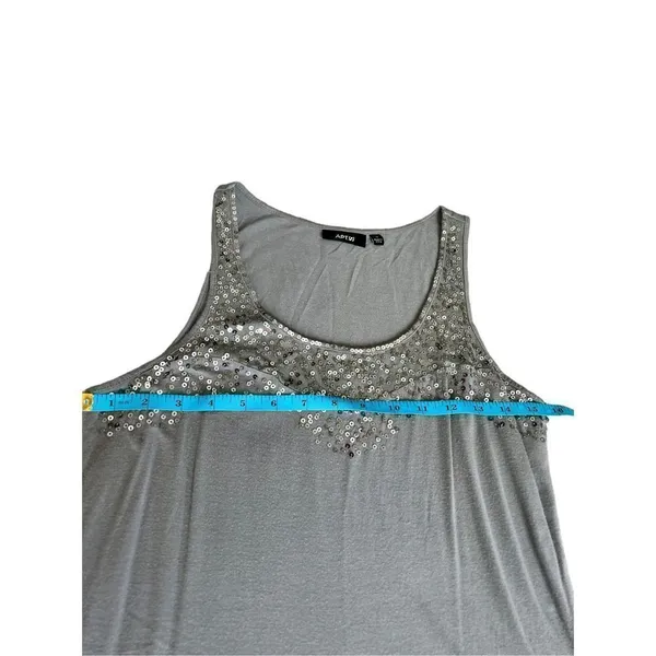 Apt 9 gray silver sequin tank top size - Image 5
