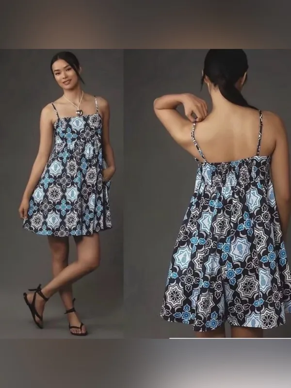 Anthropologie Hutch Pineapple Print Romper Size Small Blue Black Tropical - Image 13