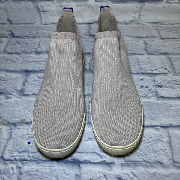 Rothy’s Women’s Chelsea Sneakers Boots Size 11.5 Lilac Gray Knit Comfortable - Image 3